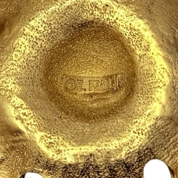 Erwin Pearl Gold Plated Floral Brooch Pin Statement Jewelry Elegant Signed RARE - Picture 7 of 16